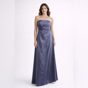 ✨Vera Wang Purple Satin Strapless Full Length Gown // Formal Dress | Size 8